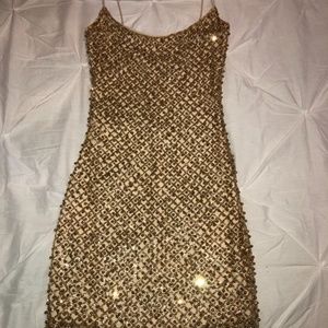 Oh Polly gold dress